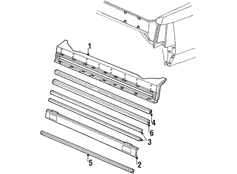 1989 Lincoln Town Car Rear Reflector Reflector Diagram for E8VY13A566A