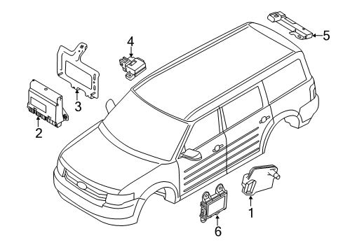 2018 Ford Flex Keyless Entry Components Module Diagram for DA8Z-19G481-G