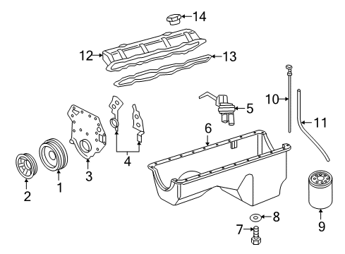 1996 Ford E-350 Econoline Club Wagon Filters Drain Plug Diagram for E9TZ-6730-B