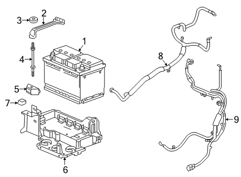2016 GMC Canyon Battery Positive Cable Diagram for 23399108
