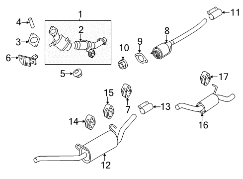 2011 Ford Transit Connect Exhaust Components Front Hanger Diagram for 9T1Z-5A204-A