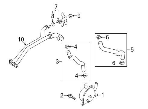 2019 Genesis G70 Trans Oil Cooler Warmer-ATF Diagram for 25620B1700