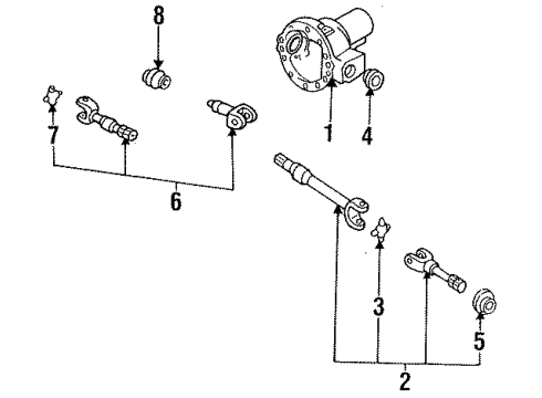 1997 Ford Ranger Carrier & Front Axles Boot Diagram for E3TZ-3A429-B