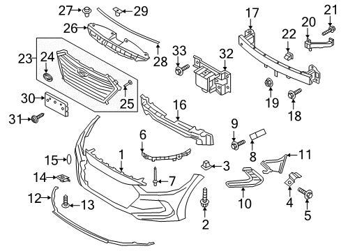 2017 Hyundai Elantra Fog Lamps Screw-Tapping Diagram for 1244205207B