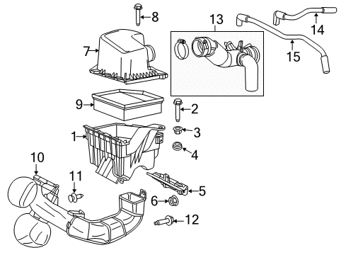 2013 Dodge Dart Filters Air Intake Resonator Diagram for 4627123AD