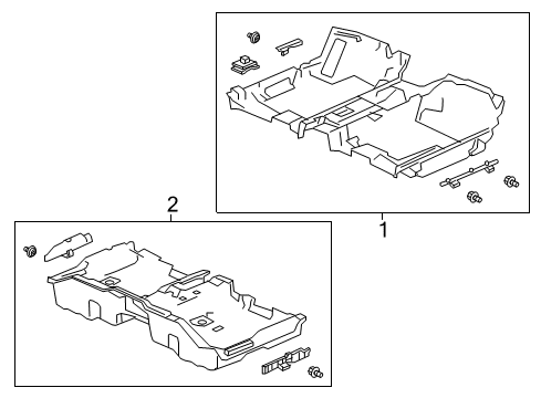 2014 Honda Accord Carpeting Carpet As*NH167L* Diagram for 83302-T2F-A11ZA