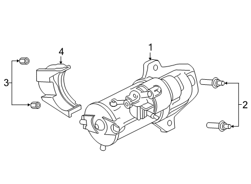 2020 Ford Ranger Starter Starter Spacer Diagram for -W701183-S300