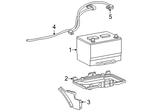 1995 Ford E-150 Econoline Battery Positive Cable Diagram for F5UZ14300B