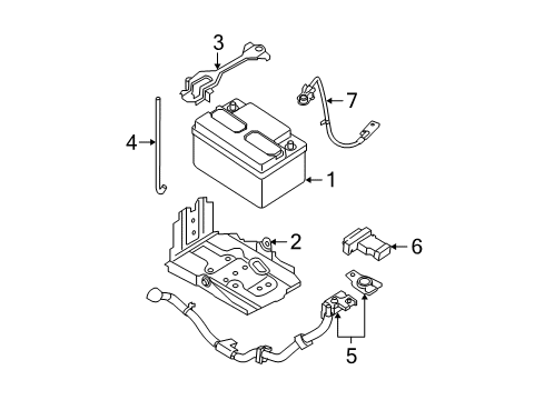2009 Nissan Sentra Battery Cable Assembly-Battery To Star Diagram for 24110-ZJ60A