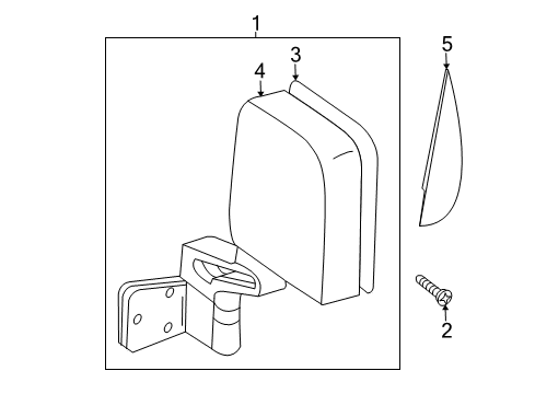 2021 Jeep Wrangler Mirrors Mirror Replacement Glass Diagram for 68361959AA