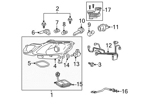 2010 Lexus GS350 Headlamps Cord Diagram for 81125-30B60