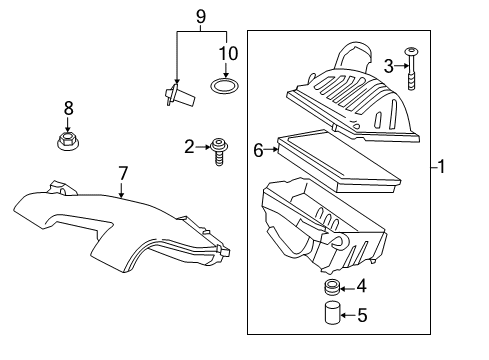 2019 Mini Cooper Countryman Powertrain Control Air Intake Duct Diagram for 13717626564