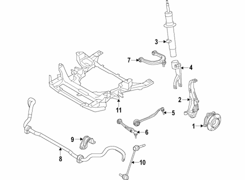 2021 BMW X7 Front Suspension, Lower Control Arm, Upper Control Arm, Ride Control, Stabilizer Bar, Suspension Components AIR SPRING STRUT, FRONT RIGH Diagram for 37106869036