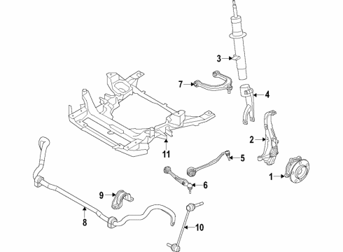 2021 BMW X7 Front Suspension, Lower Control Arm, Upper Control Arm, Ride Control, Stabilizer Bar, Suspension Components STABILIZER FRONT WITH RUBBER Diagram for 31356877829