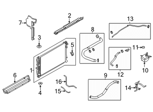 2021 Nissan Rogue Radiator & Components HOSE-RESERVER TANK Diagram for 21741-6RA0B