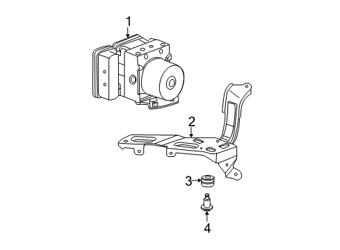 2009 Acura TSX Anti-Lock Brakes Bracket, Modulator Diagram for 57115-TL1-G01