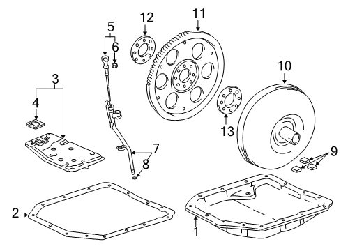 1998 Toyota Camry Automatic Transmission Pan Sub-Assy, Automatic Transaxle Oil Diagram for 35106-33020