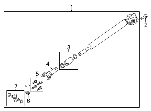 2021 Ford F-350 Super Duty Drive Shaft - Front Boot Kit Diagram for HC3Z-4421-D