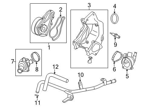 2009 Honda Civic Powertrain Control Hose, Bypass Inlet Diagram for 19504-RAC-U00