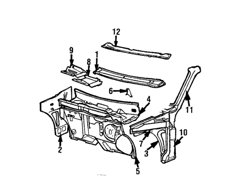 1984 Dodge Omni Cowl Pump W/S Washer Diagram for 3799090