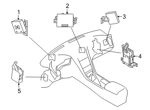 2018 Infiniti Q60 Parking Aid Body Control Module Controller Assembly Diagram for 284B1-5CH5A