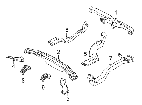 2015 Kia Optima Ducts Duct Assembly-Rear Air Ventilator Diagram for 970104C000