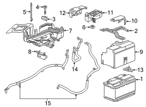 2021 Buick Envision Battery Rod Strap Diagram for 84684247