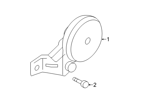 2013 Hyundai Santa Fe Alarm System Horn Assembly-Burglar Alarm Diagram for 96630-2W000