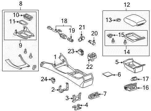 2000 Lexus GS300 Traction Control Components Switch, Seat Heater Diagram for 84751-30130