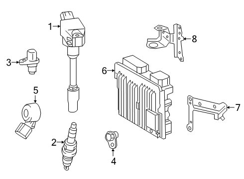 2021 Toyota Corolla Ignition System ECM Diagram for 89661-1AD10