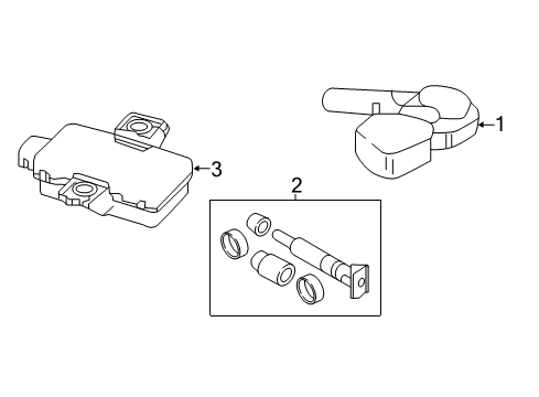 2018 Infiniti QX30 Tire Pressure Monitoring Antenna-Tire Pressure Diagram for 40740-5DA0B