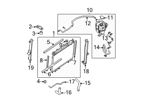 2013 Nissan Xterra Radiator & Components Radiator Assy Diagram for 21410-9CA1A