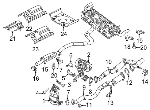 2016 Chrysler 200 Exhaust Components Hanger-Exhaust Diagram for 68185869AB