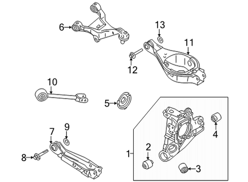 2022 Mitsubishi Outlander Rear Suspension Bolt Diagram for 55226-6RA0A