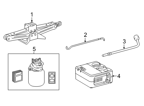 2021 Toyota Prius AWD-e Jack & Components Air Compressor Diagram for 44890-47060