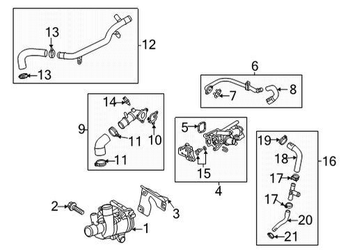 2020 Cadillac CT5 Turbocharger Turbocharger Diagram for 12709665