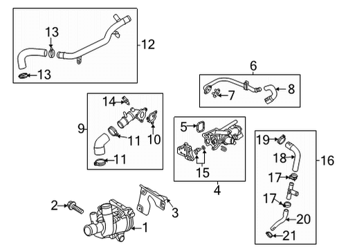 2022 Cadillac CT5 Water Pump Water Pump Diagram for 55515871