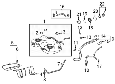 2021 Toyota Avalon Fuel Supply Vent Hose Diagram for 77404-06290