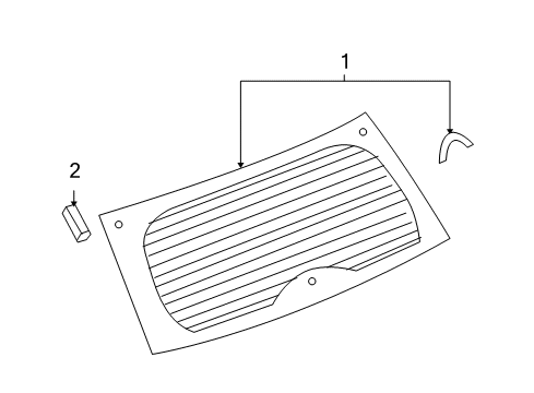 2013 Jeep Compass Lift Gate - Glass & Hardware BACKLITE Diagram for 5074912AI