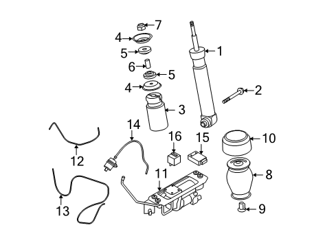 2009 BMW 535i xDrive Struts & Components - Rear Retaining Pin For Pneumatic Spring Diagram for 37106762729