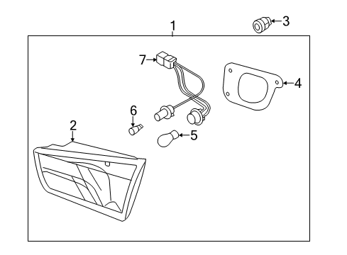 2011 Kia Forte Tail Lamps Lamp Assembly-Rear Combination Inside Diagram for 924041M430