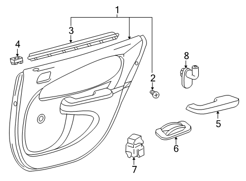 1998 Toyota Corolla Door & Components Belt Weatherstrip Diagram for 68174-02030