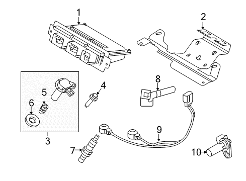 2011 Lincoln MKT Powertrain Control Spark Plug Diagram for AYFS-22F-M