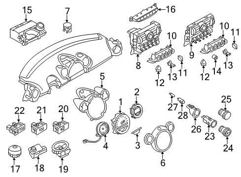 2011 Mini Cooper Countryman Switches Switch Hand Brake Control Diagram for 61316928205