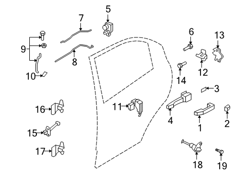 2010 Chevrolet Aveo Switches Upper Hinge Diagram for 96541502