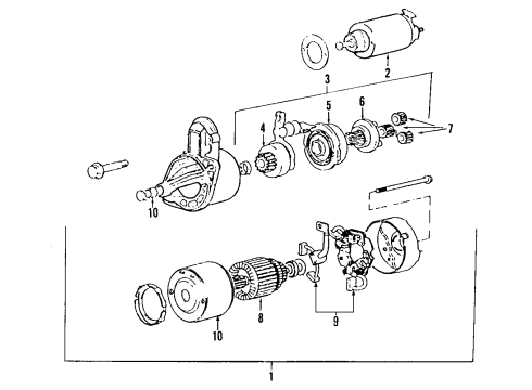 2010 Hyundai Veracruz Starter Shaft Assembly-Planet Diagram for 361433C150