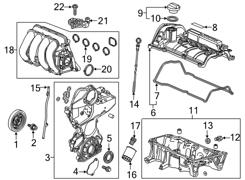 2020 Honda Insight Throttle Body Emblem, Engine Diagram for 12311-6L2-A01