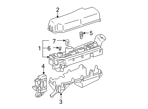 2003 Toyota Corolla Electrical Components Upper Cover Diagram for 82662-02020