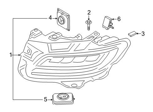 2019 Lincoln Nautilus Headlamps Headlamp Assembly Diagram for KA1Z-13008-F