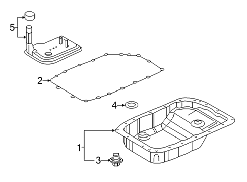 2021 Chevrolet Silverado 2500 HD Automatic Transmission Filter Diagram for 24298004